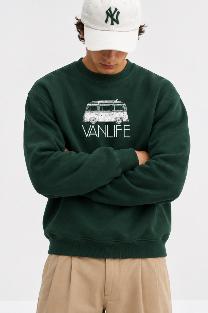 Men's Cotton4all Vanlife 27-510 Sweatshirt – Cypress Green