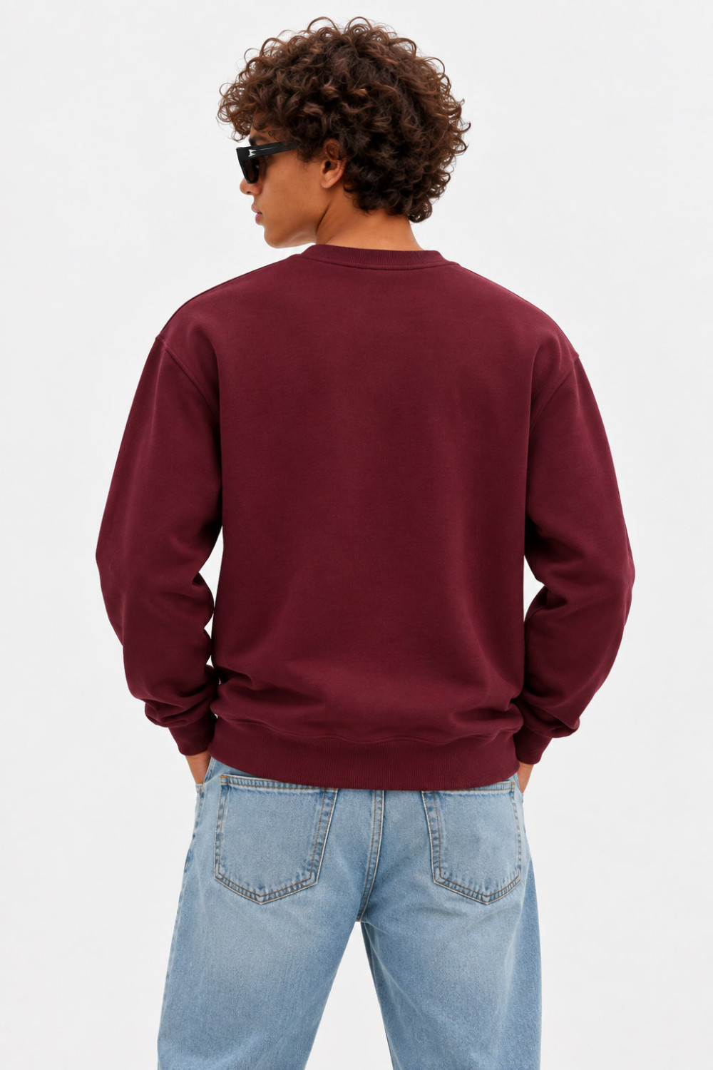 COTTON4ALL Think Positive sweatshirt 27-512-2, burgundy