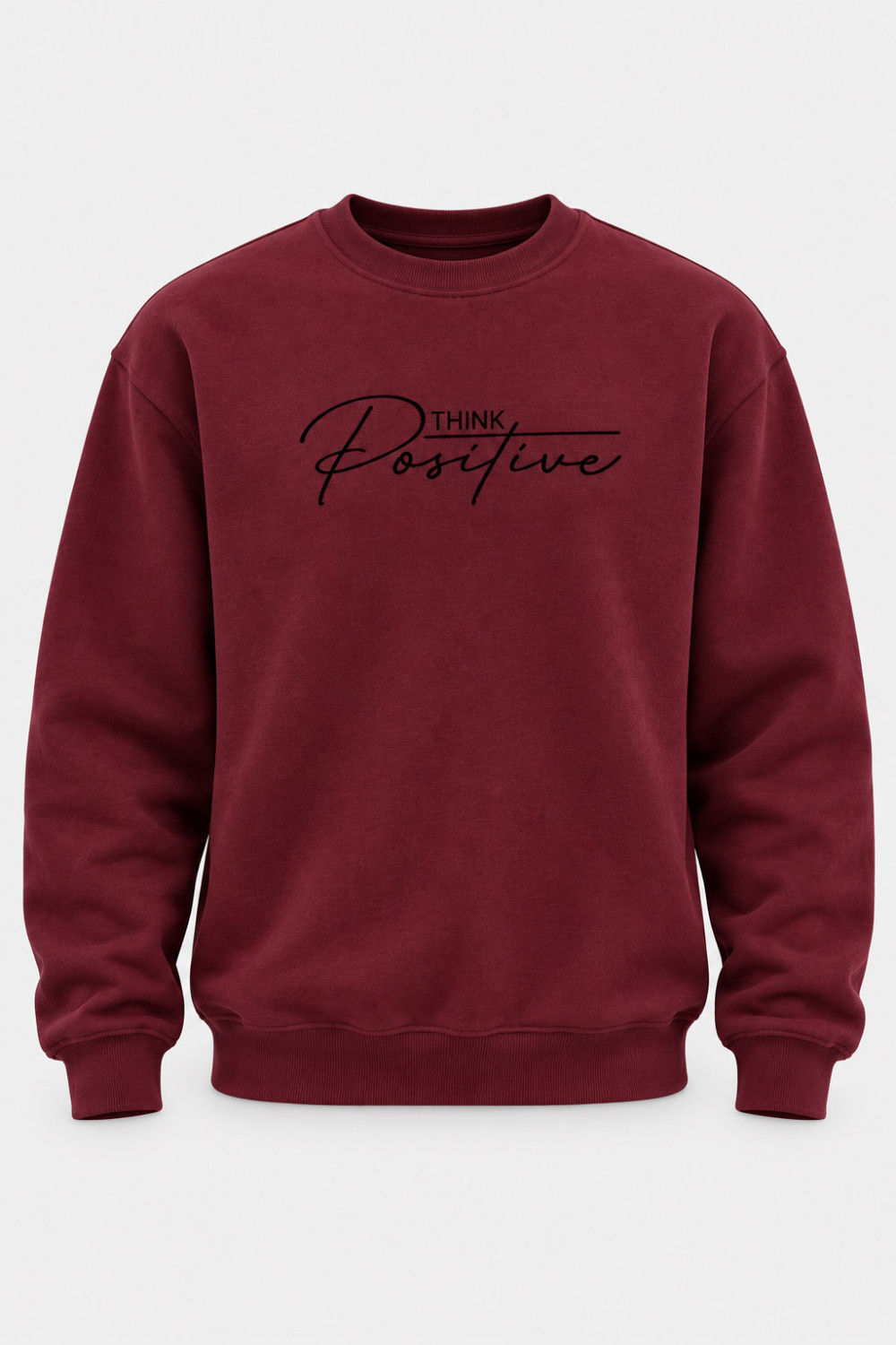 COTTON4ALL Think Positive sweatshirt 27-512-2, burgundy