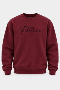 COTTON4ALL Think Positive sweatshirt 27-512-2, burgundy