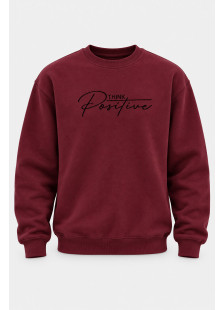 COTTON4ALL Think Positive sweatshirt 27-512-2, burgundy