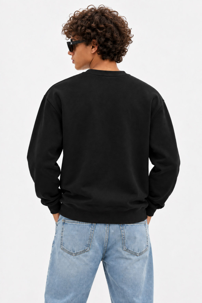 COTTON4ALL Think Positive sweatshirt 27-512-3, black