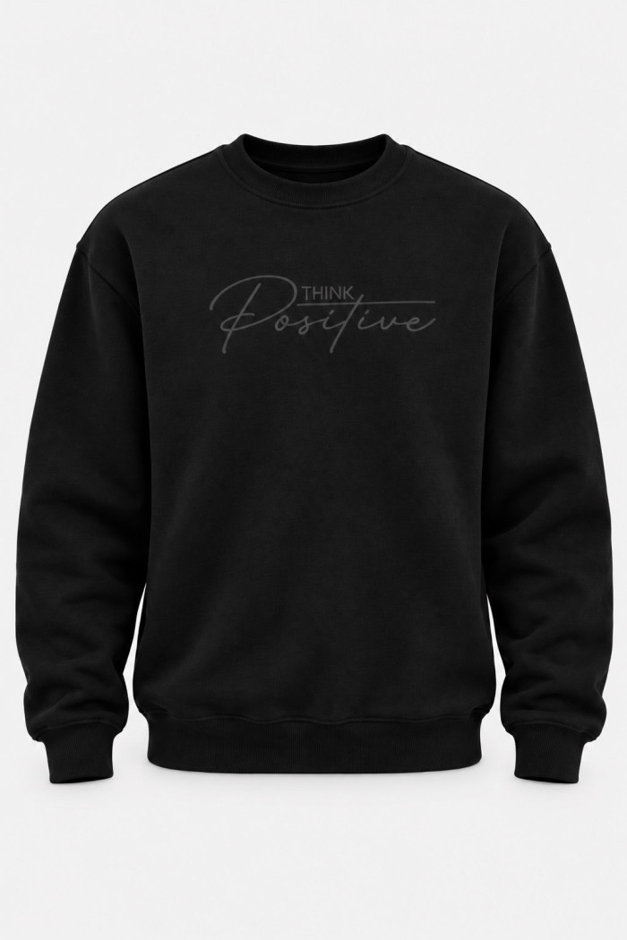 COTTON4ALL Think Positive sweatshirt 27-512-3, black