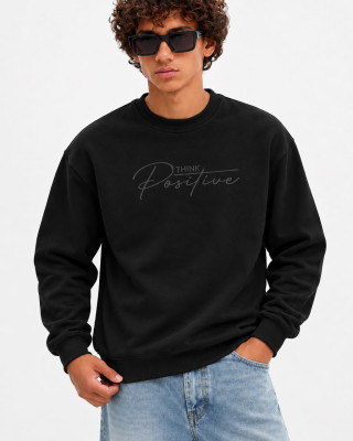 COTTON4ALL Think Positive sweatshirt 27-512-3, black