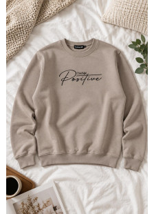 COTTON4ALL Think Positive sweatshirt 27-512, beige