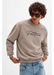 COTTON4ALL Think Positive sweatshirt 27-512, beige