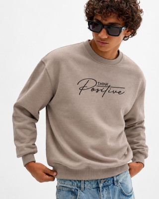 COTTON4ALL Think Positive sweatshirt 27-512, beige