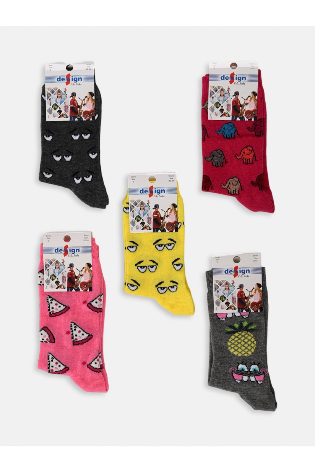 Kids Socks Girl (5 pairs) Polka Dots