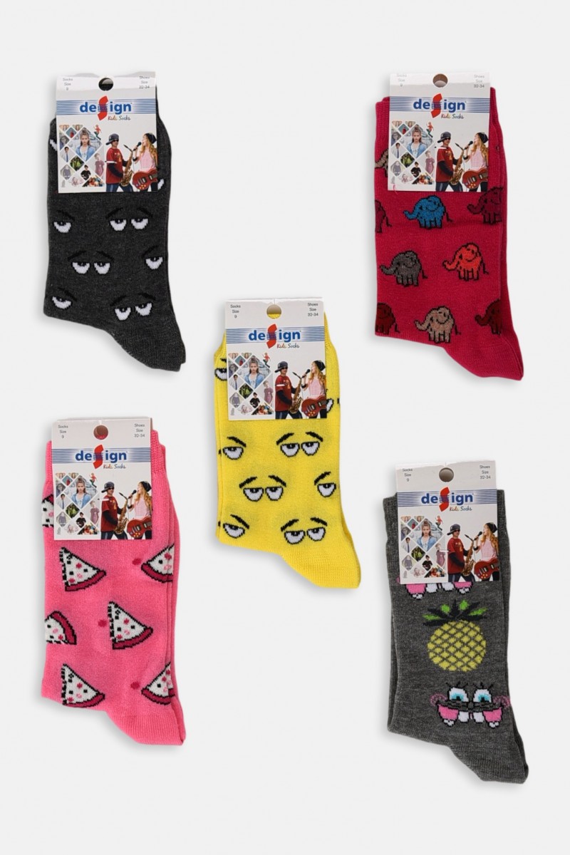 Kids Socks Girl (5 pairs) Polka Dots