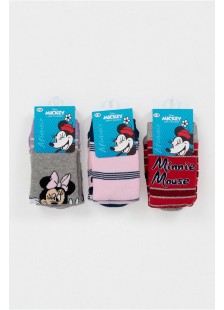 Kids socks DISNEY ΜΙΝΝΙΕ with suction cups 3 Pack