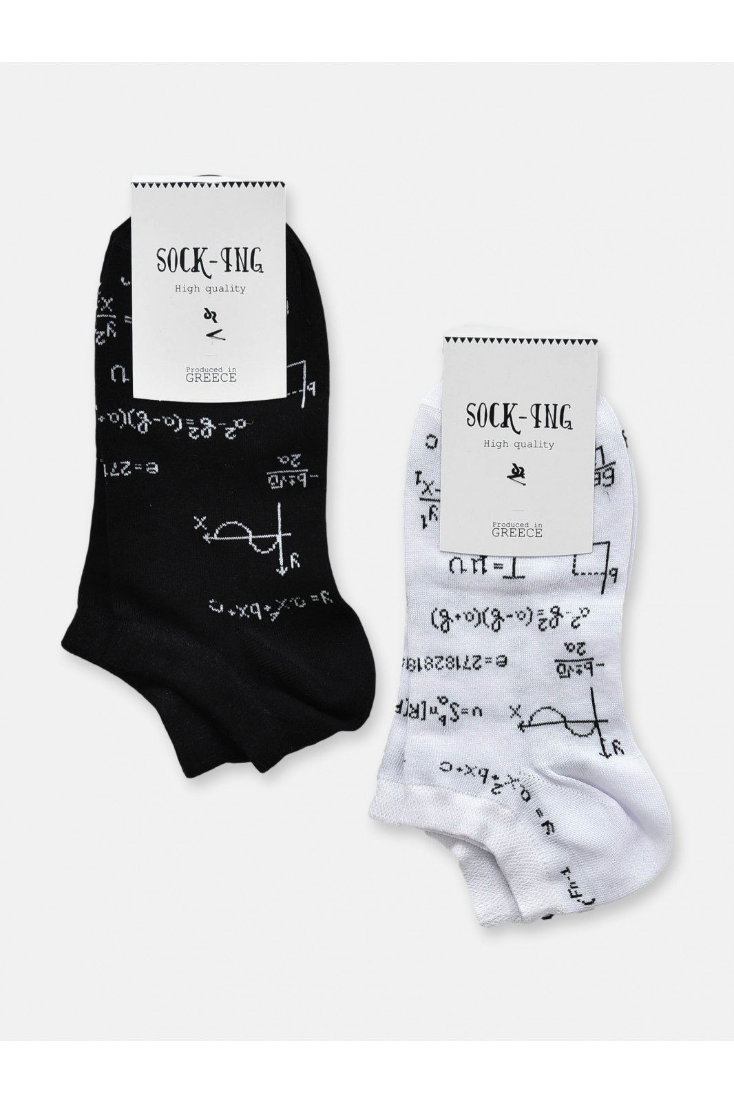 UNISEX No Show Socks Douros Equations 