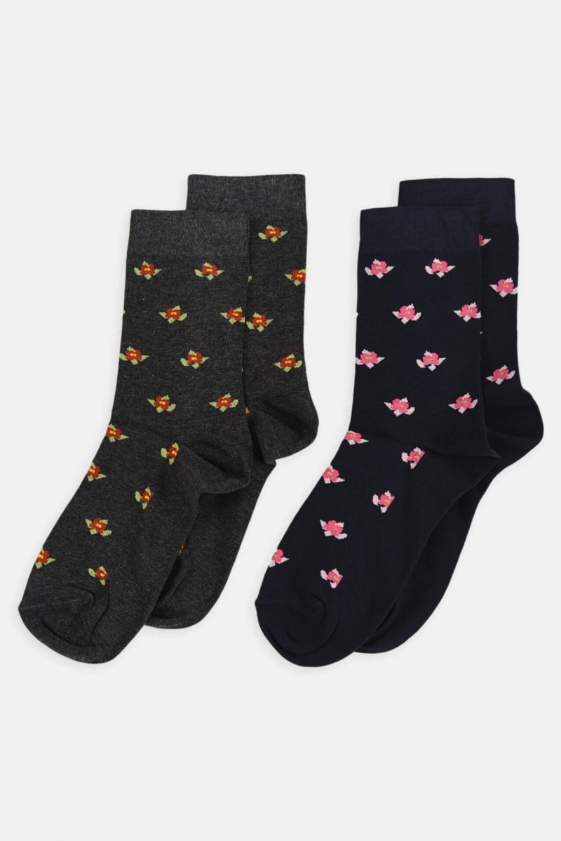 Womens Socks DOUROS Flower in 2 Shades