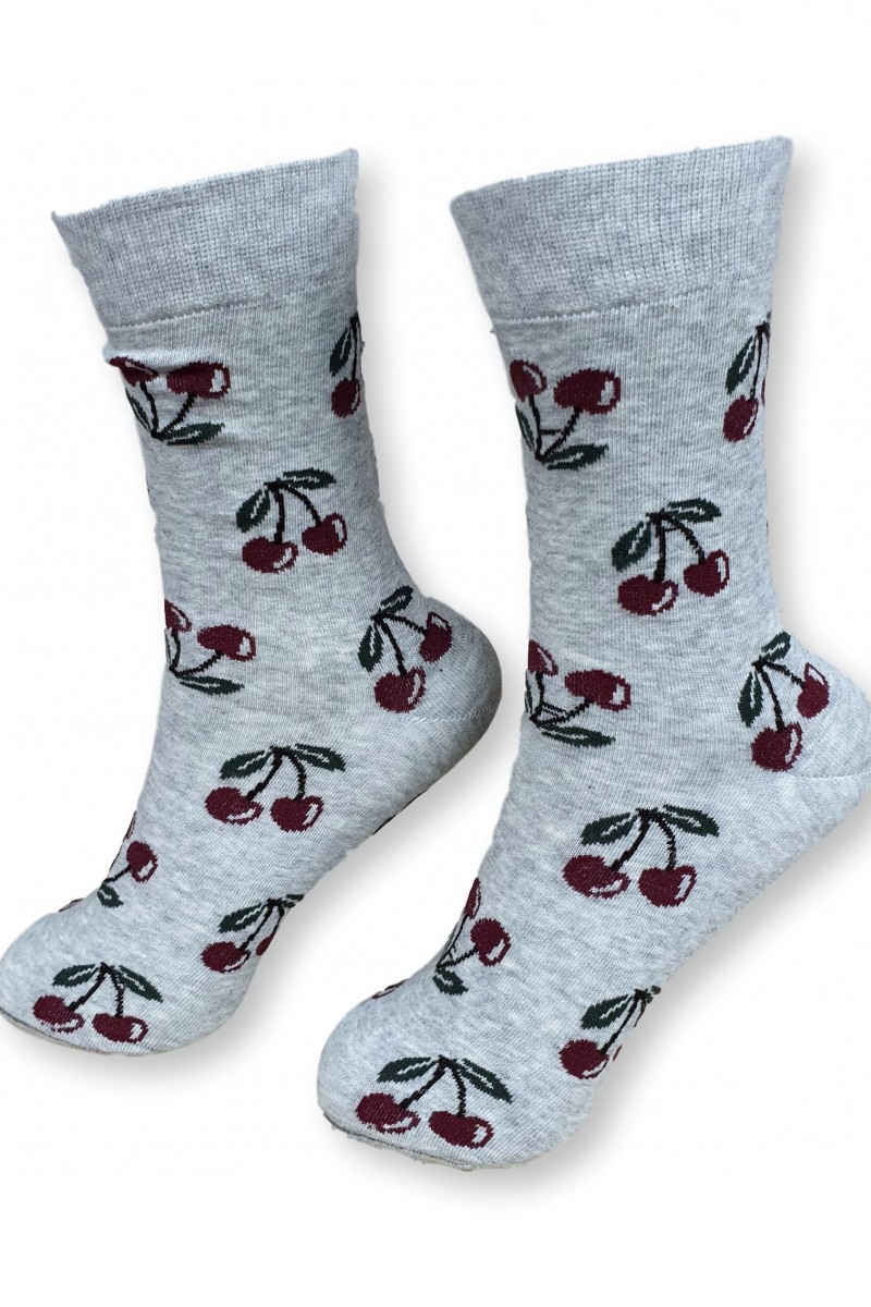 Womens Socks with Cherry patterns ONESIZE 36-41