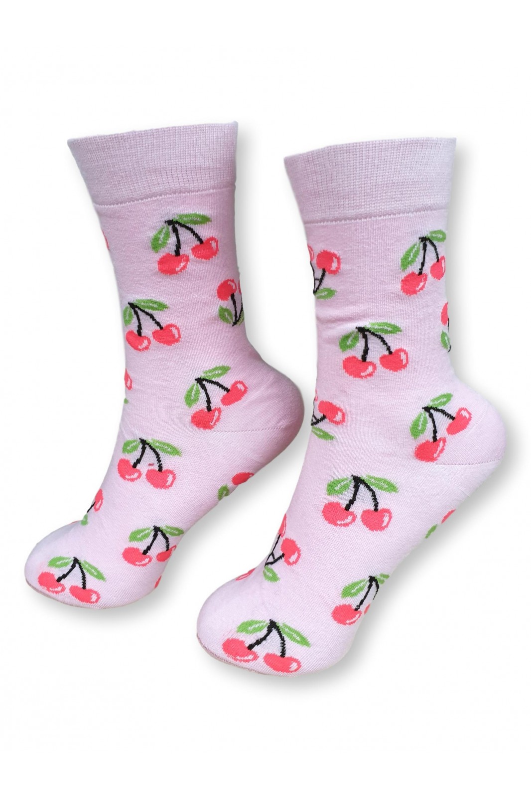 Womens Socks with Cherry patterns ONESIZE 36-41