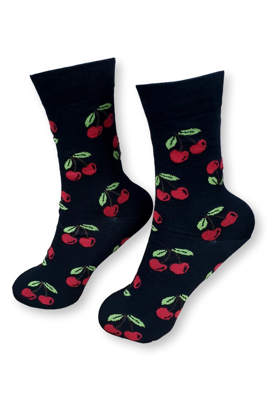 Womens Socks with Cherry patterns ONESIZE 36-41