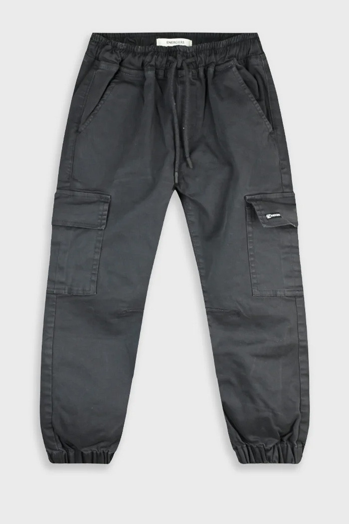 ENERGIERS boys' jogger cargo trousers with side cargo pockets and elasticated ankle cuffs