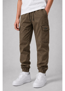 ENERGIERS boys' jogger cargo trousers with side cargo pockets and elasticated ankle cuffs