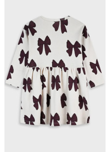 ENERGIERS girls’ long-sleeved dress with all-over bow print