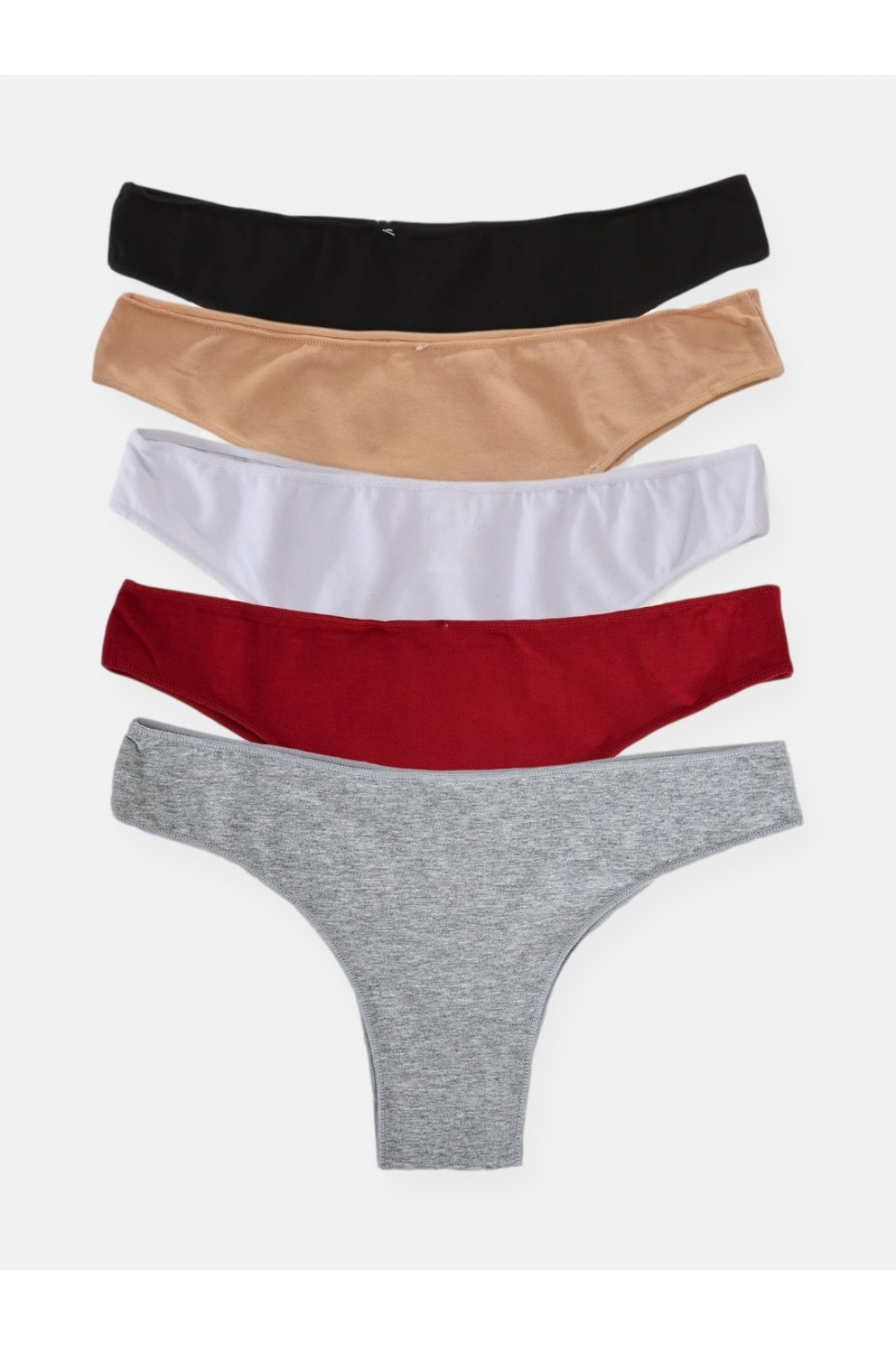 Monochrome brazilian panties - Cotton (5 pieces)