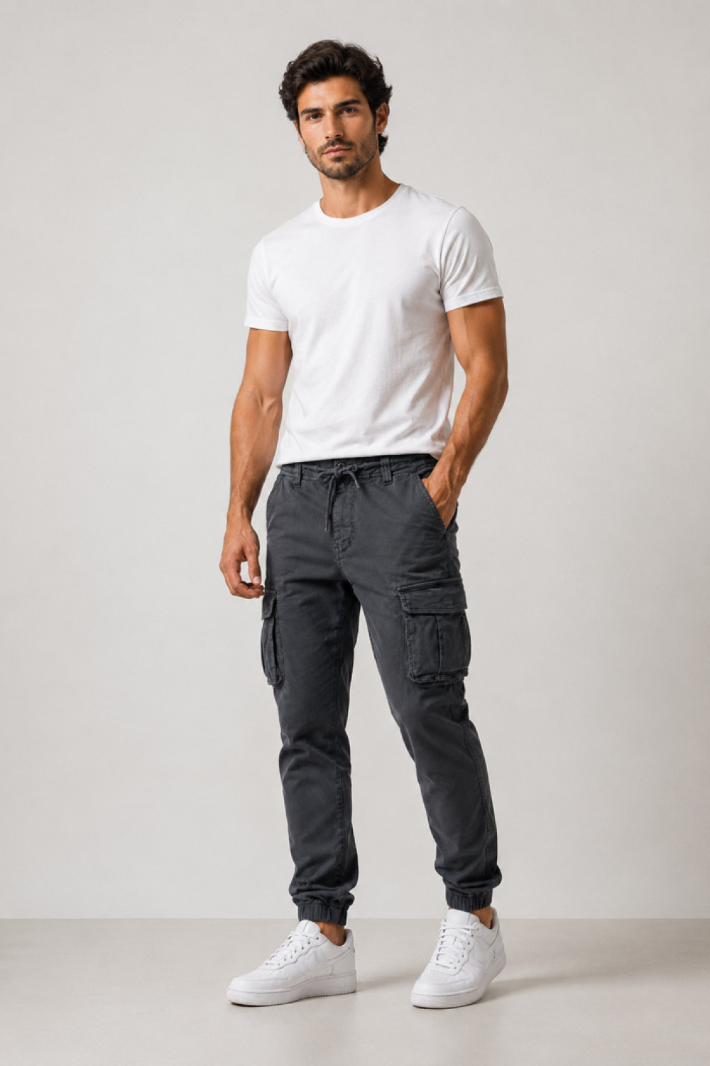 FOREX men's cargo trousers 1356-B anthracite