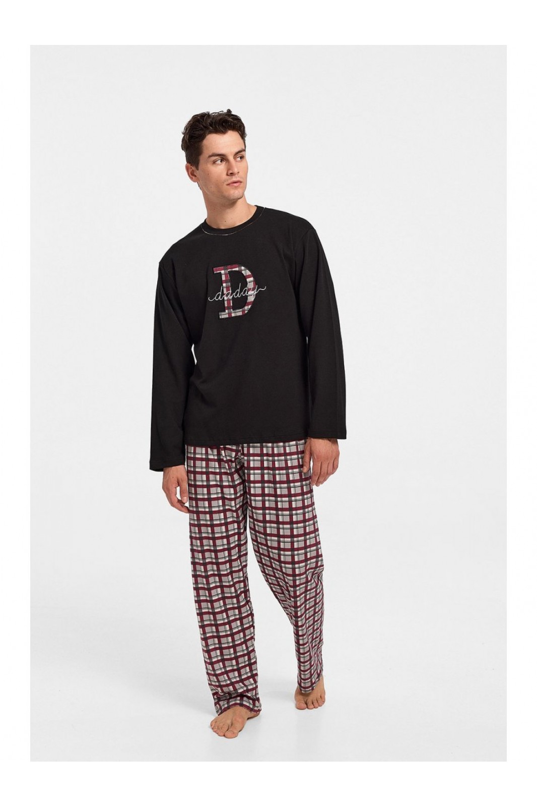 Mens Pajamas GALAXY DADDY with plaid pants