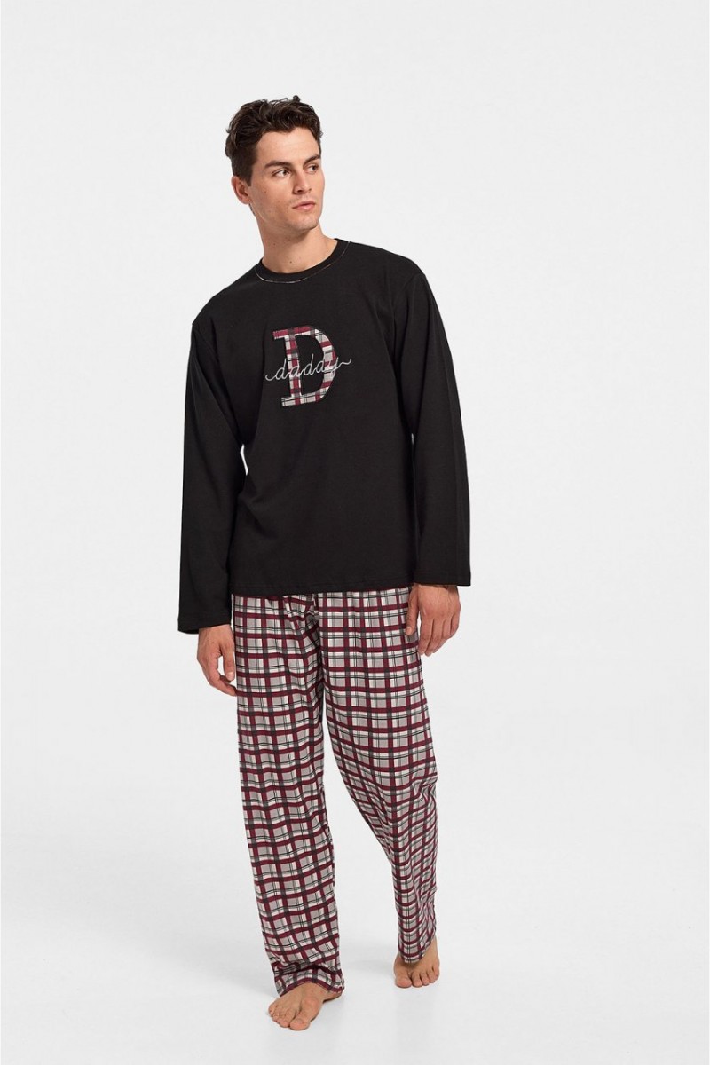 Mens Pajamas GALAXY DADDY with plaid pants