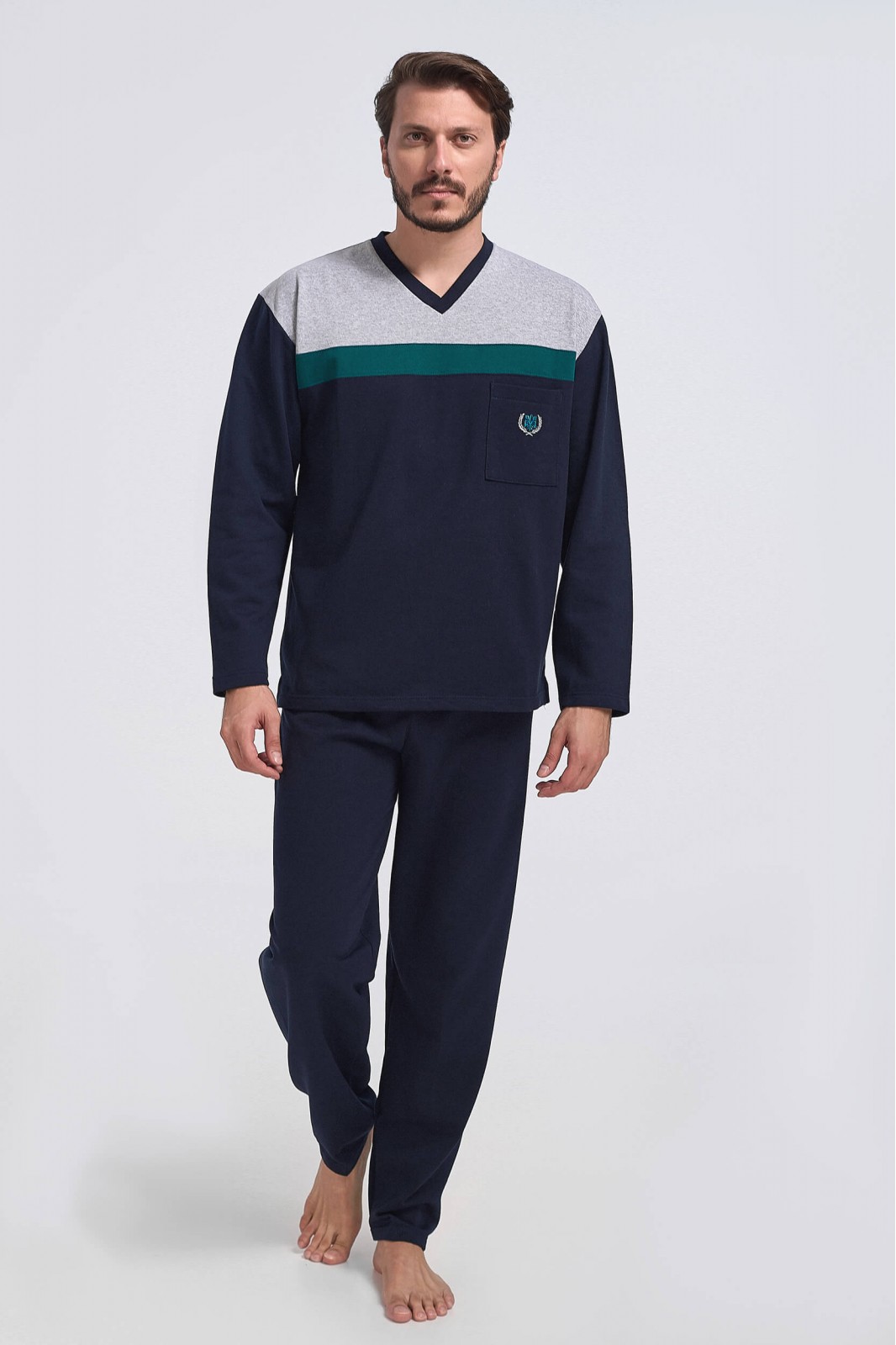 Mens pajamas LION classic with V - Winter 2021