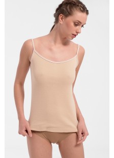 Cotton undershirt with thin straps ELEANA