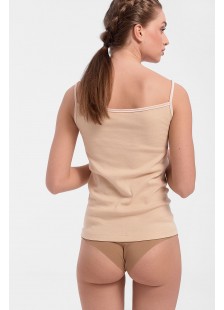 Cotton undershirt with thin straps ELEANA
