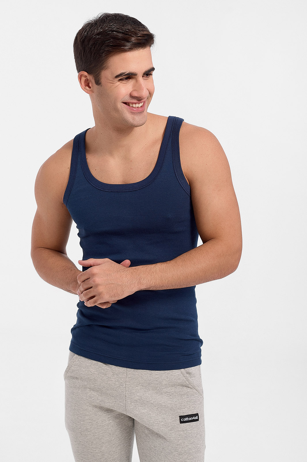 Mens GIORGIO Undershirt with straps - 100% Cotton from S to 4XL