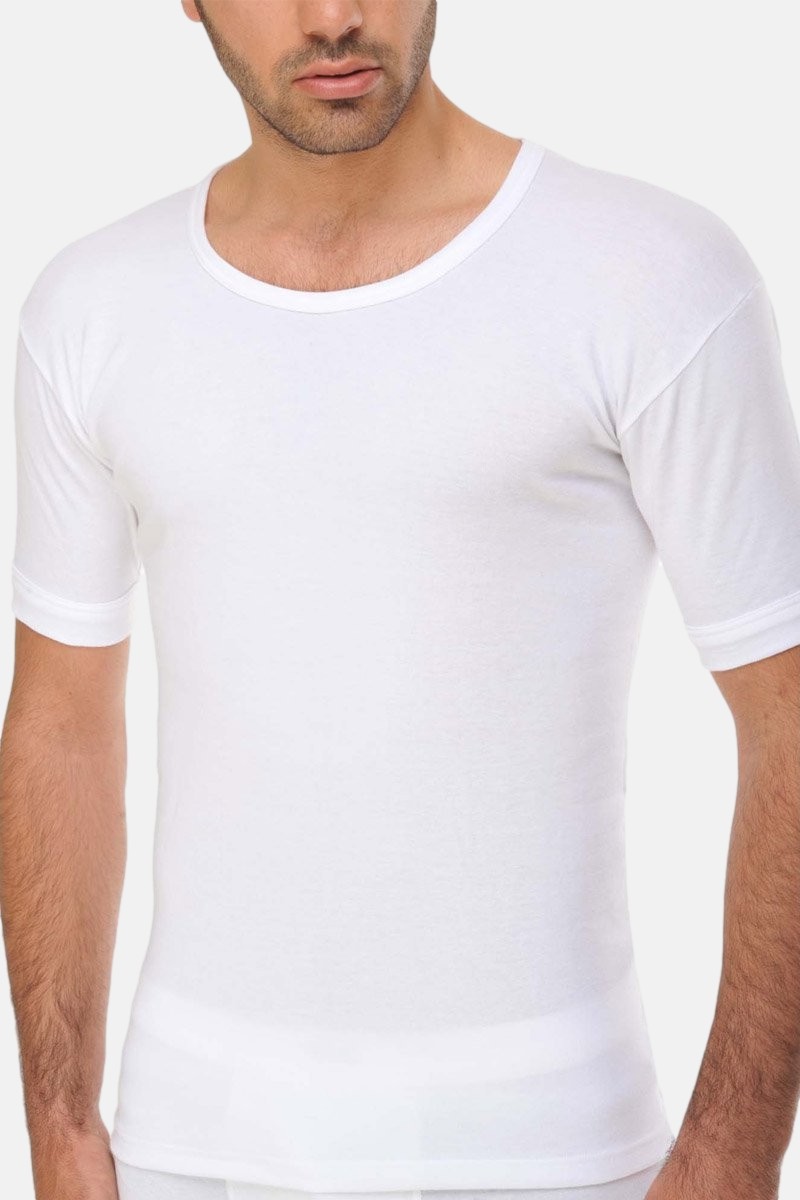 Open neck T Shirt GIORGIO White Special Offer