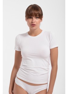 Womens short-sleeved undershirt with closed neckline - HELIOS Micromoda