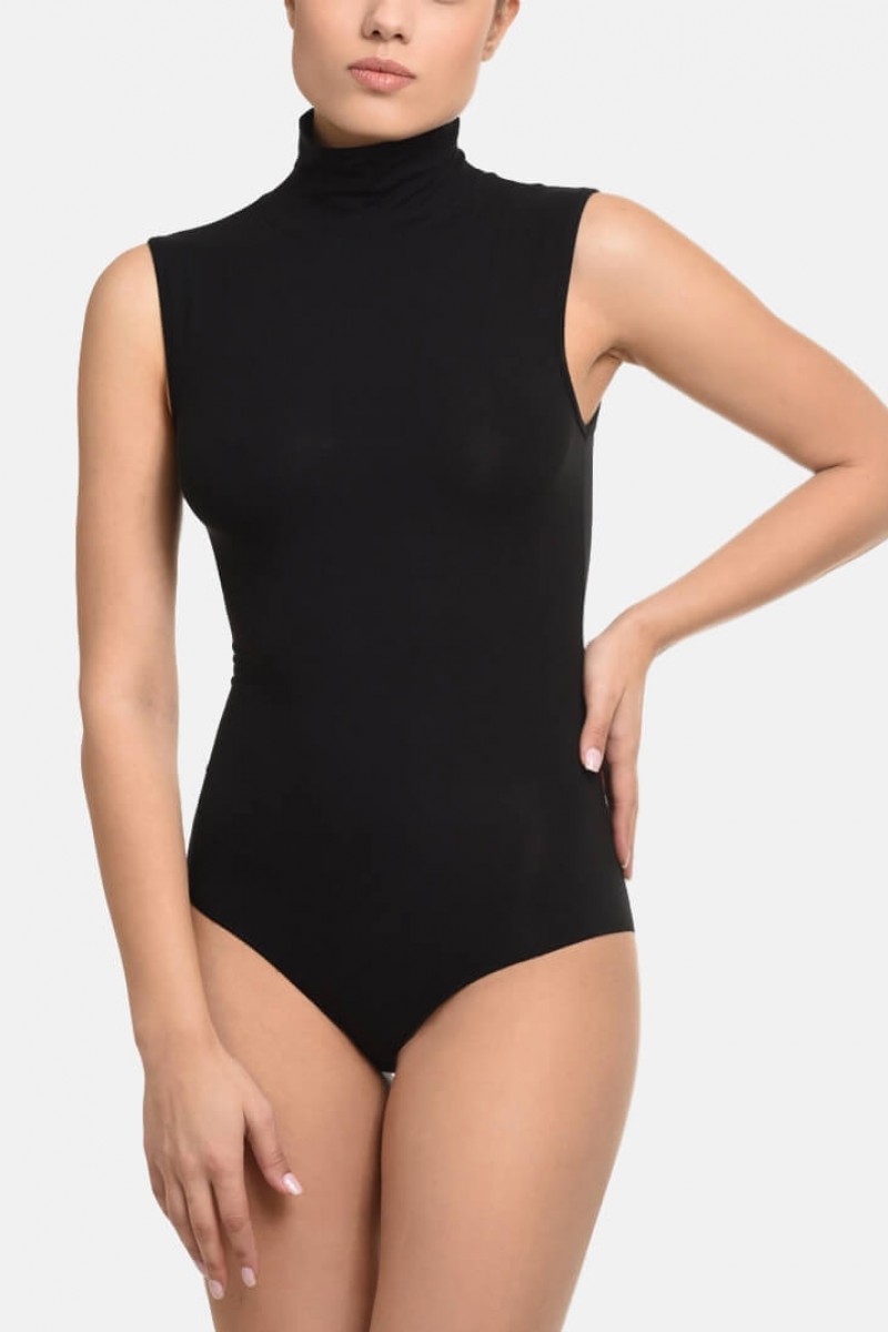 HELIOS Sleeveless turtleneck bodysuit - Micromodal