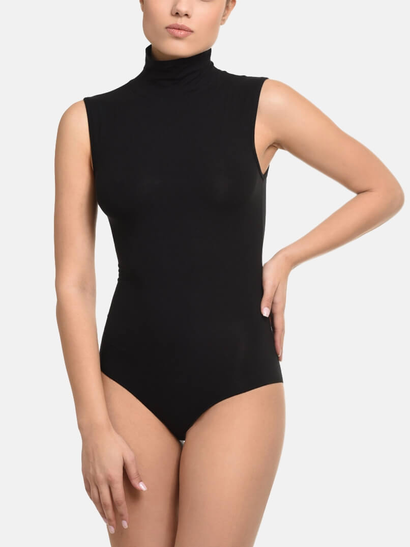 HELIOS Sleeveless turtleneck bodysuit Micromodal MoutakisWorld