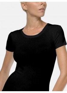 Womens short-sleeved undershirt with closed neckline - HELIOS Micromoda
