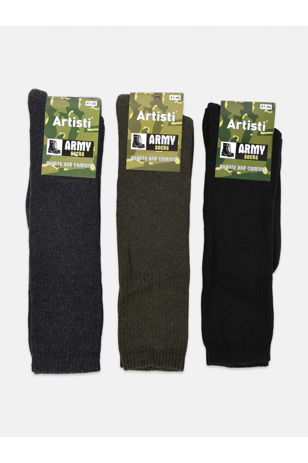 Cotton boot socks ARTISTI in 3 shades