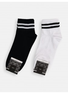 Cotton low cut Socks Striped LA DIVA 2 Pack