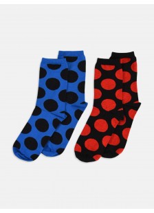 Womens socks LA DIVA Polka dot Roux and Red