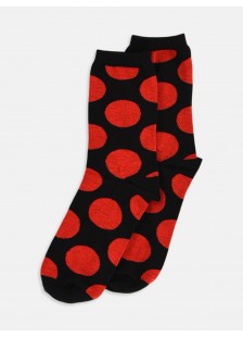 Womens socks LA DIVA Polka dot Roux and Red