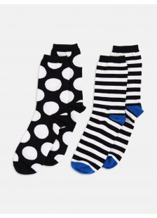 Womens socks LA DIVA Polka dots and stripes