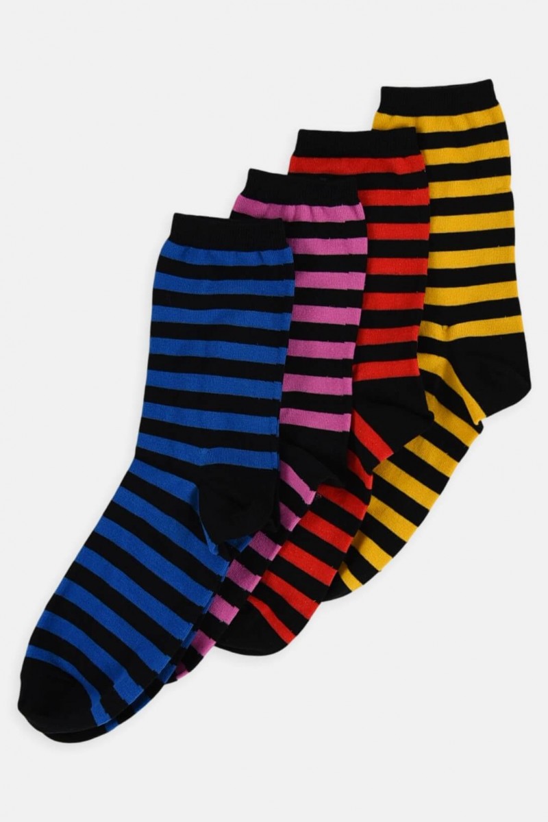 Womens socks LA DIVA Striped in 4 Shades