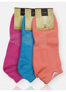 Womens  Low Cut socks LADIVA Tricolor 3 PACK