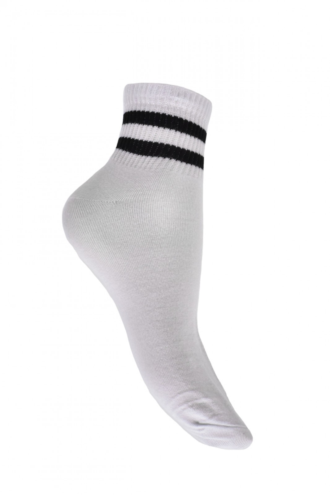 Womens mid-crew socks with stripes 