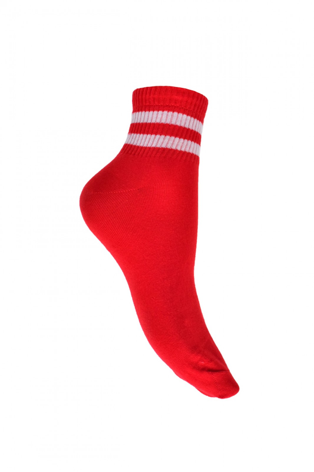 Womens mid-crew socks with stripes 