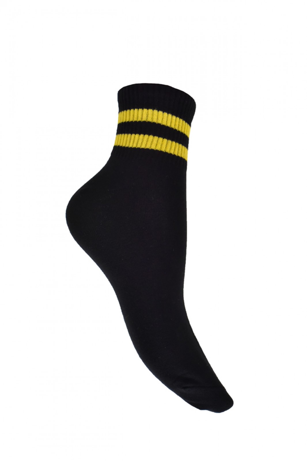 Womens mid-crew socks with stripes 