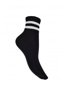 Womens mid-crew socks with stripes 