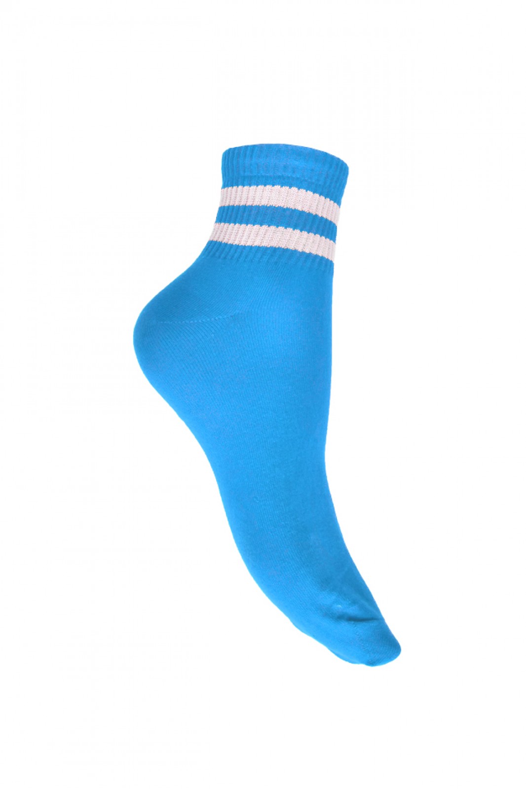 Womens mid-crew socks with stripes 