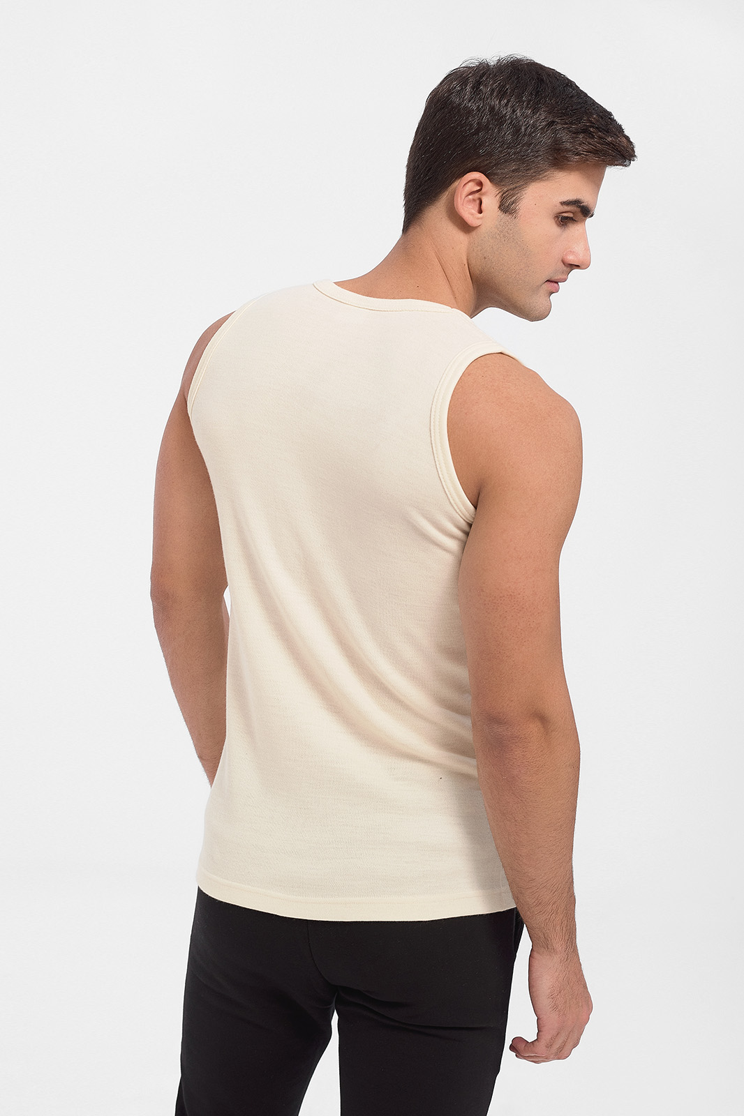 Woolen Lilis Undershirt Wide Strap - Beige