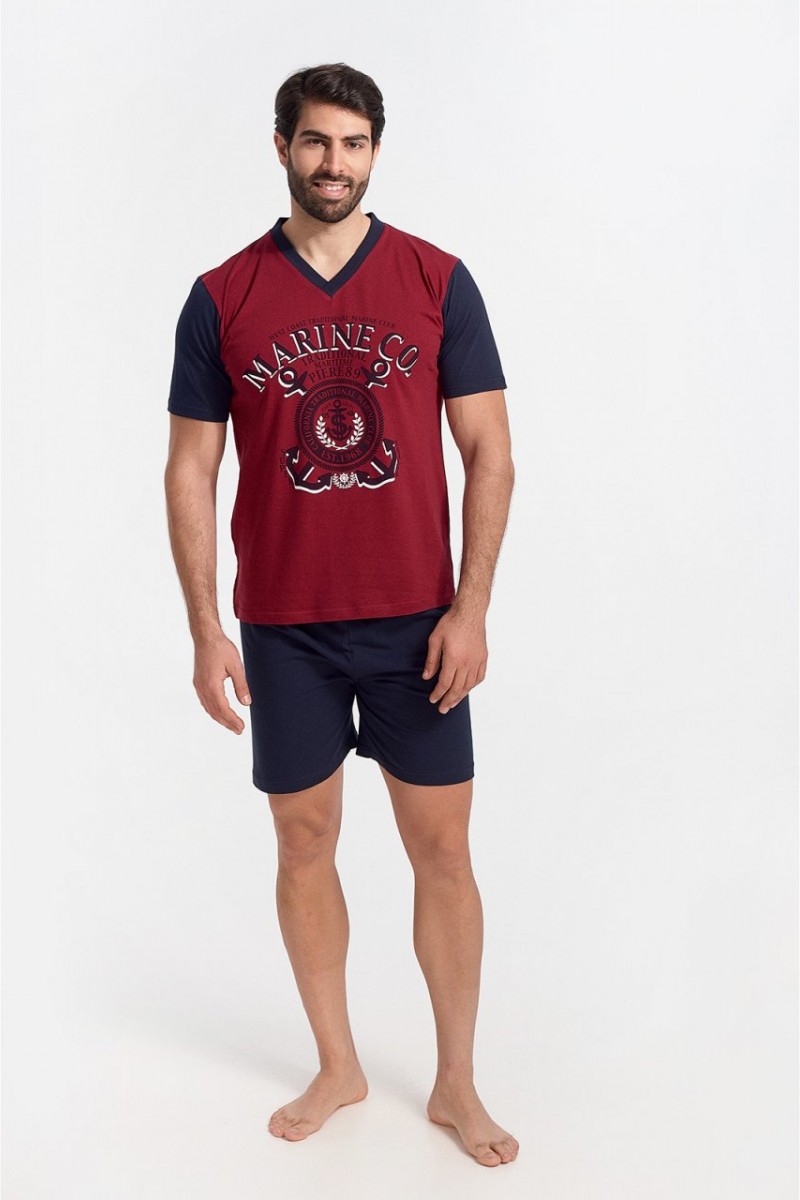 Mens Pajamas LION MARINE Bordeaux