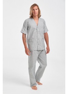 Mens pajamas LION short-sleeved with buttons